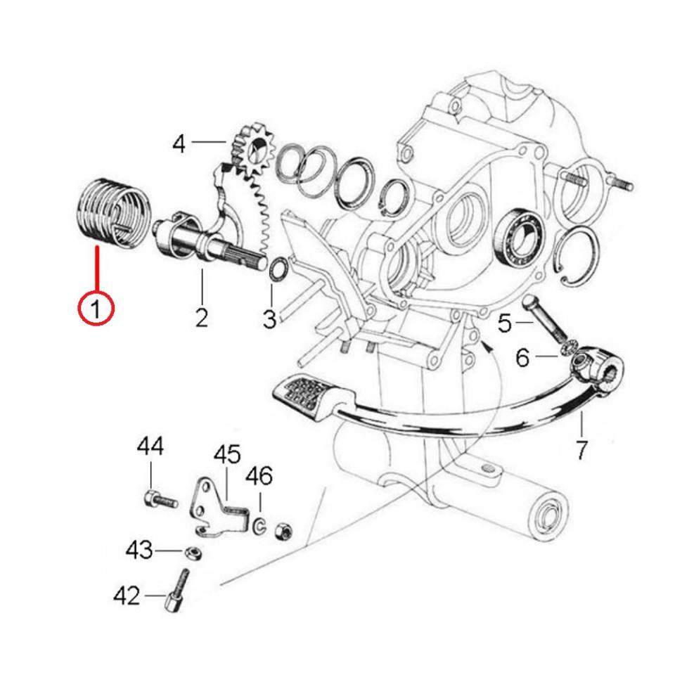 Ressort de kick RMS pour scooter Piaggio 125 Vespa 1967 à 1982 078478 Neuf