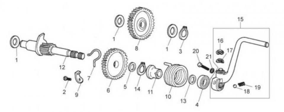 Ressort de kick origine pour moto Gilera 50 SMT Neuf