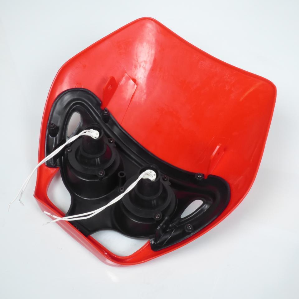 Plaque phare TNT rouge double optique horizontal pour moto enduro cross 50 à boite TT