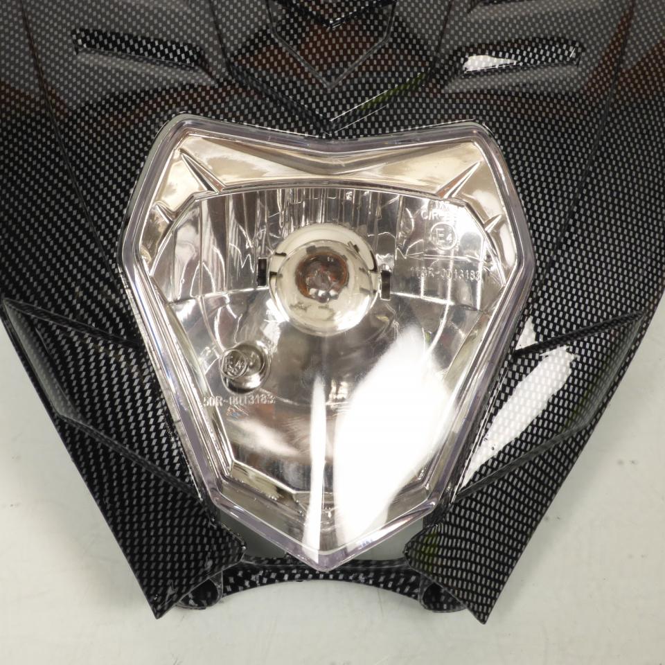 Plaque phare carbone avec optique phare 12V 35/35W One Felix pour moto 50 TT SM