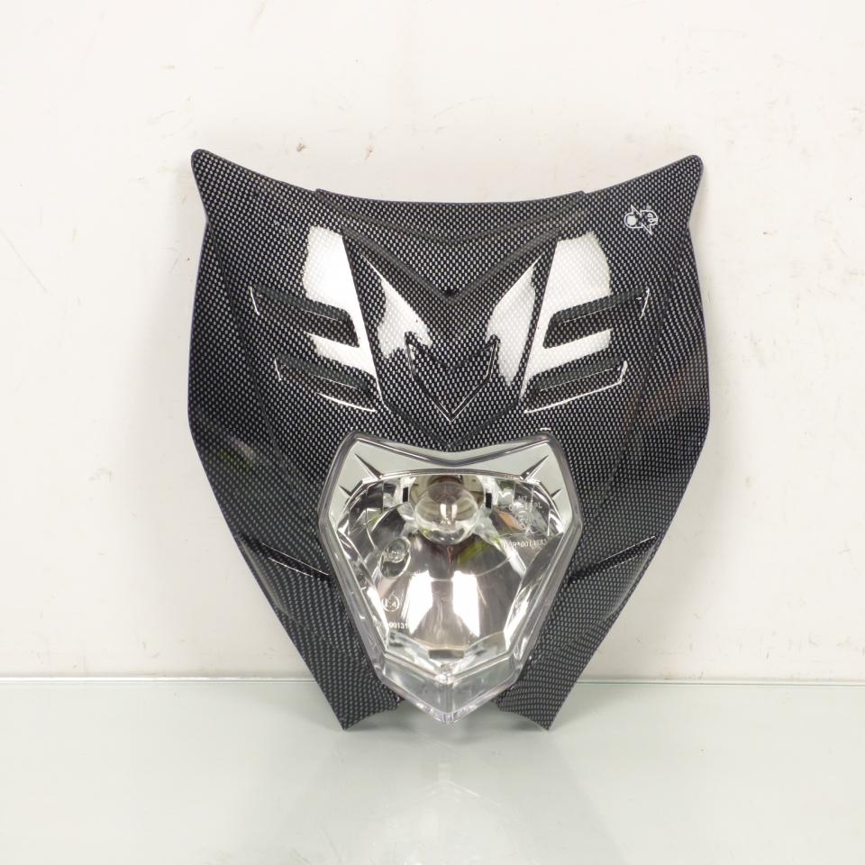 Plaque phare carbone avec optique phare 12V 35/35W One Felix pour moto 50 TT SM