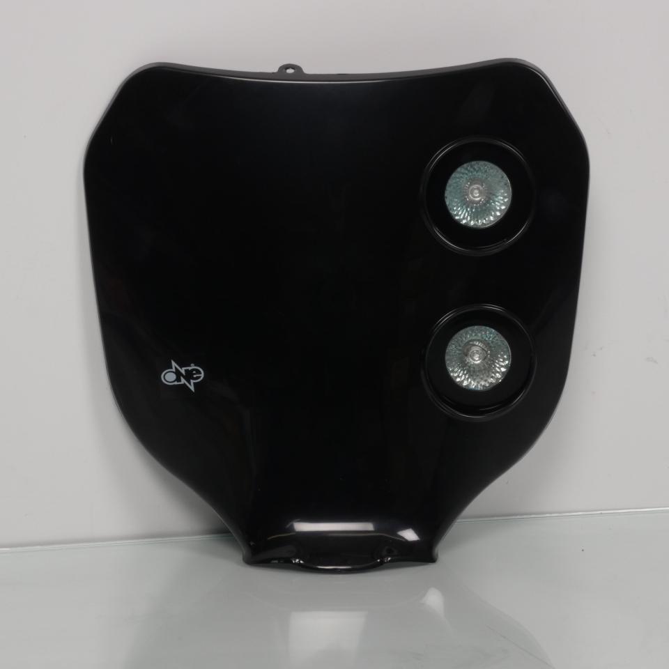 Plaque phare One pour moto Enduro noir double optique halogène 12V 20W Ø50mm