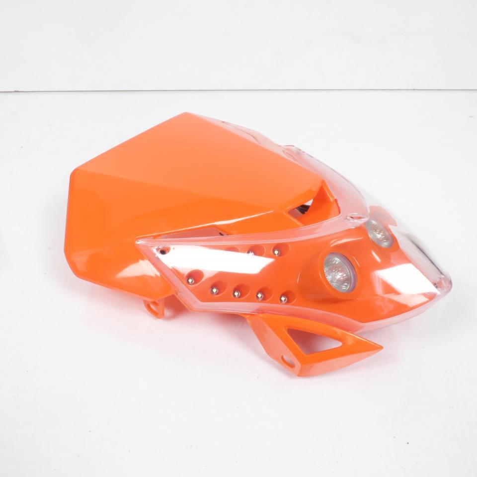Plaque phare tête de fourche One E.T. orange pour moto halogène LED optique tuning