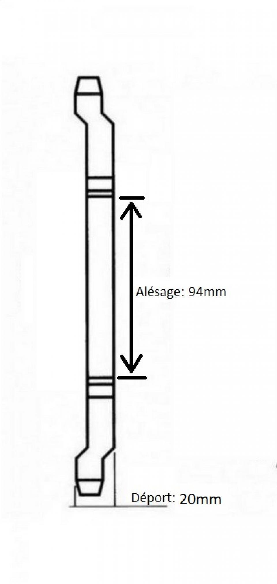 Couronne de transmission pour mobylette MBK 50 52 dts 415 alesage 94 Déport 20mm