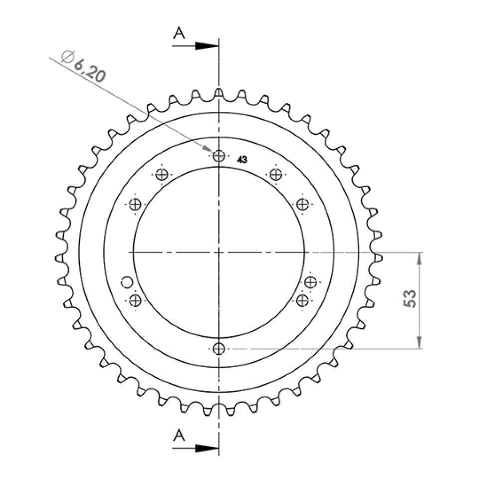 Couronne de transmission pour MBK 40