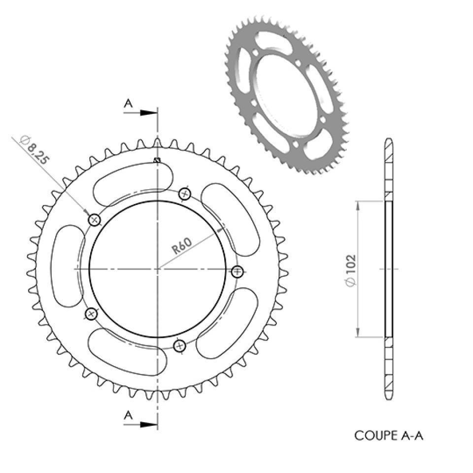 Couronne de transmission pour  