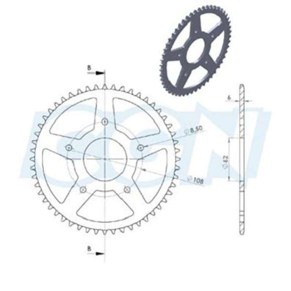 Couronne de transmission Teknix pour Moto Peugeot 50 XR7 Neuf