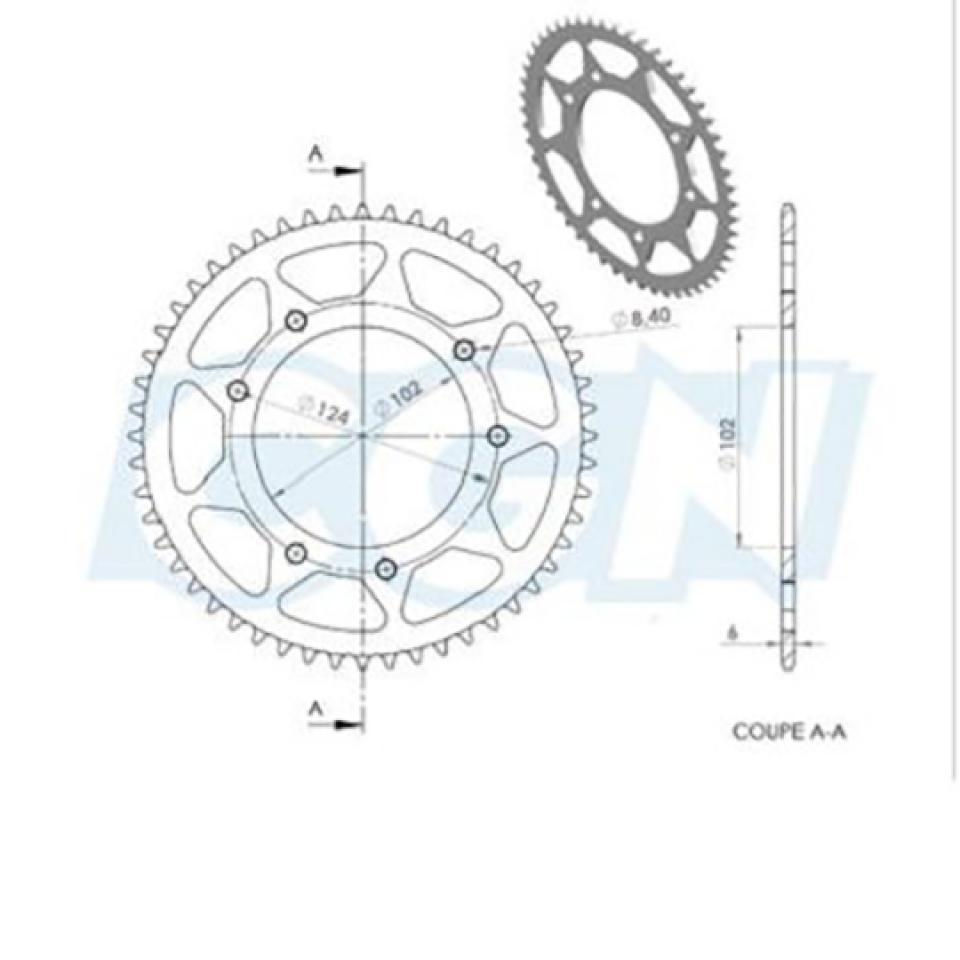 Couronne de transmission Teknix pour Moto Gilera 50 RCR 2011 à 2017 Neuf