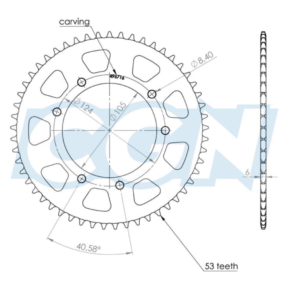 Couronne de transmission Tun'R pour moto Rieju 50 Mrt Pro Après 2018 Neuf