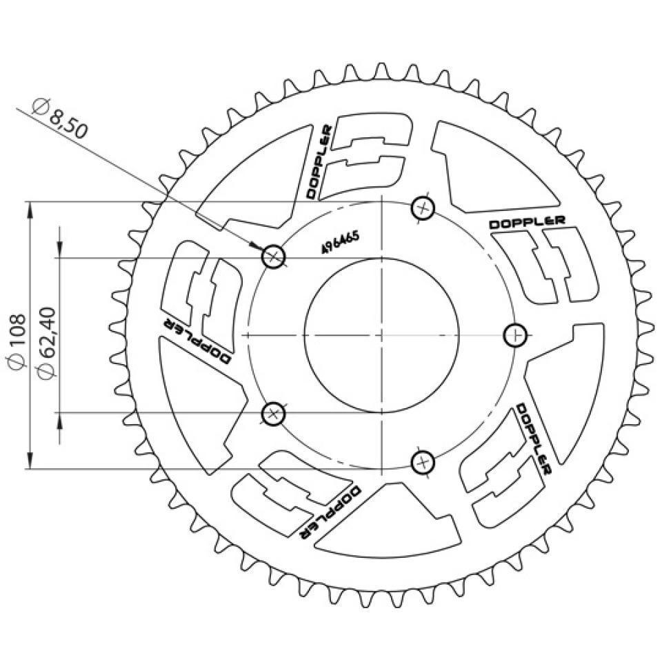 Couronne de transmission Doppler pour Moto Rieju 50 RRX Neuf