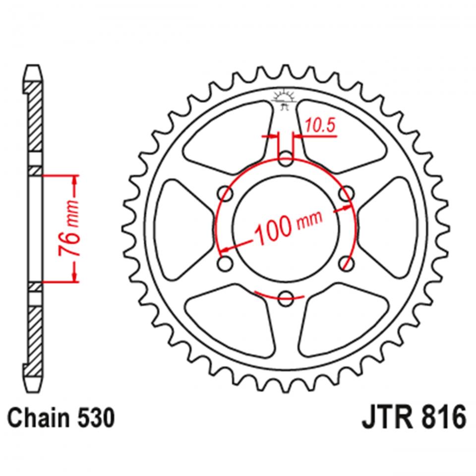Couronne de transmission JT Sprockets pour Auto Neuf