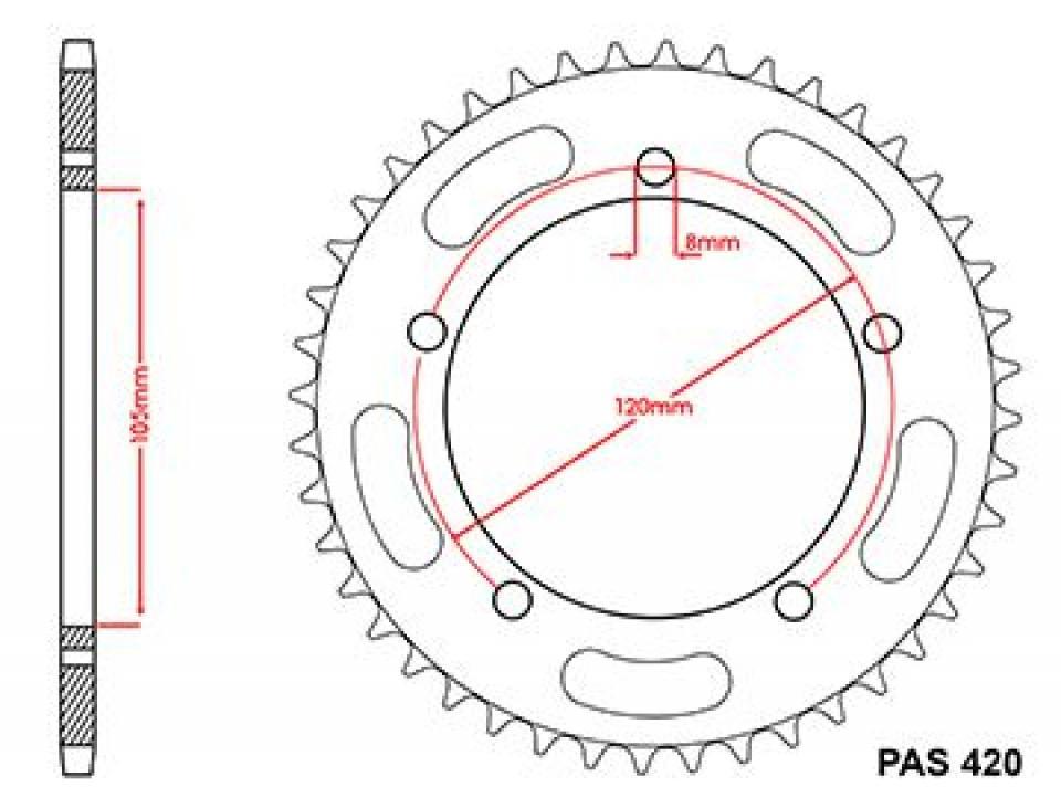 photo piece : Couronne de transmission->Gilera Eaglet