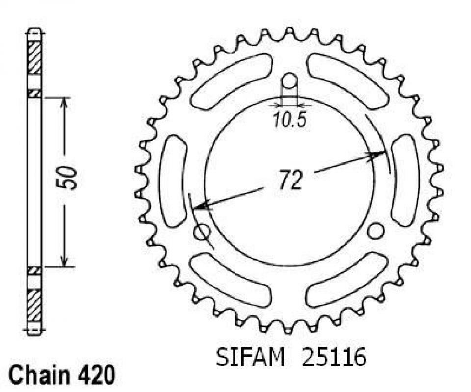 Couronne de transmission pour Honda Nsr S