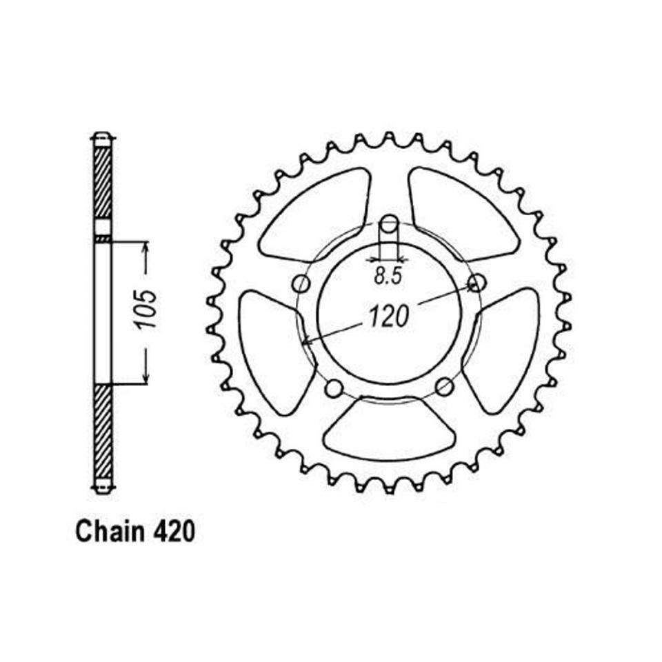 Couronne de transmission Sifam pour Moto Aprilia 50 RX 1995 à 2003 Neuf