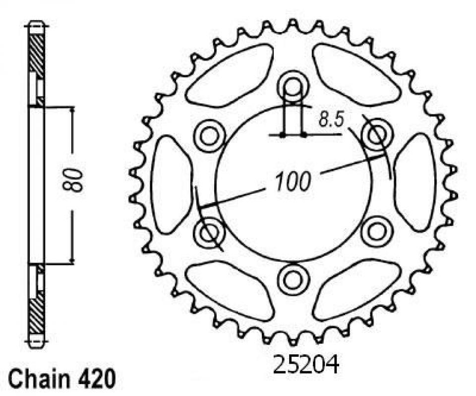 Couronne de transmission pour MSA Rc / Sm