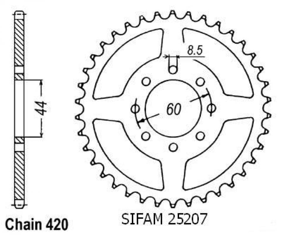 Couronne de transmission pour  