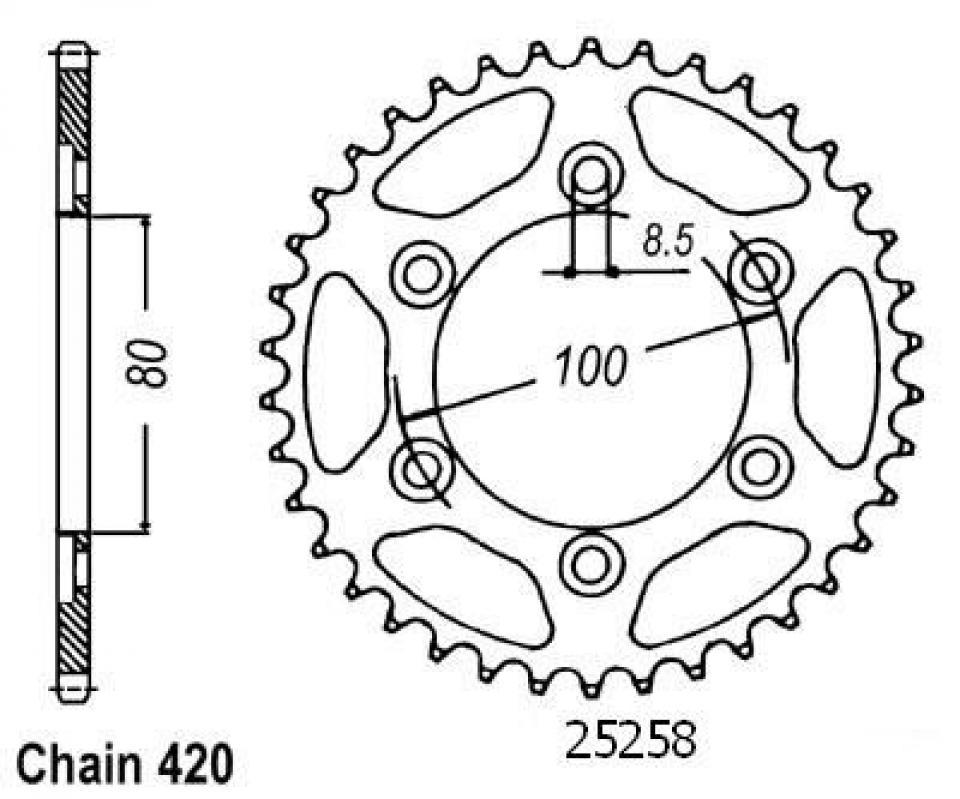 Couronne de transmission pour Rieju Spike