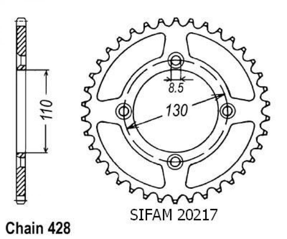 Couronne de transmission pour Honda Cr R Grandes Roues