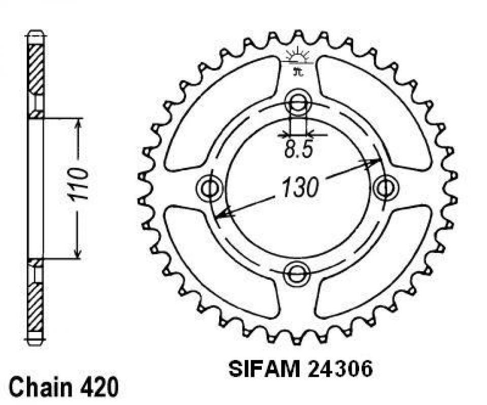 Couronne de transmission pour  