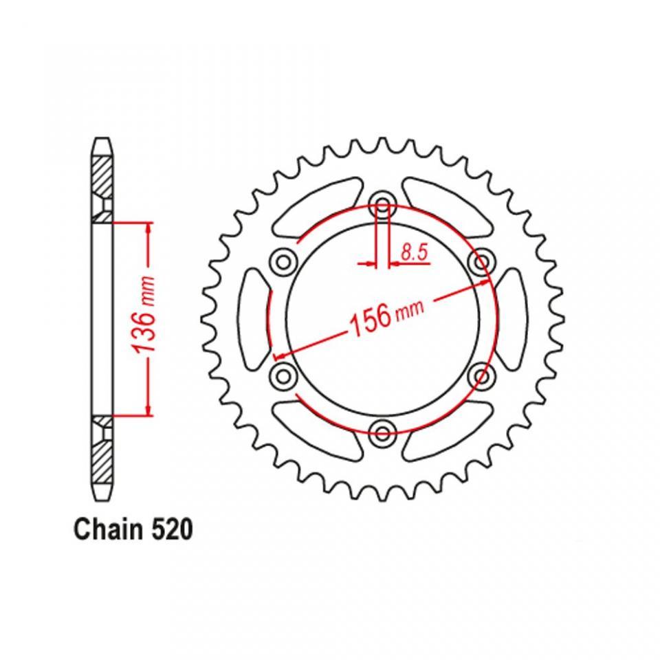 Couronne de transmission Sifam pour Moto Husqvarna 360 WR 1990 à 1991 Neuf