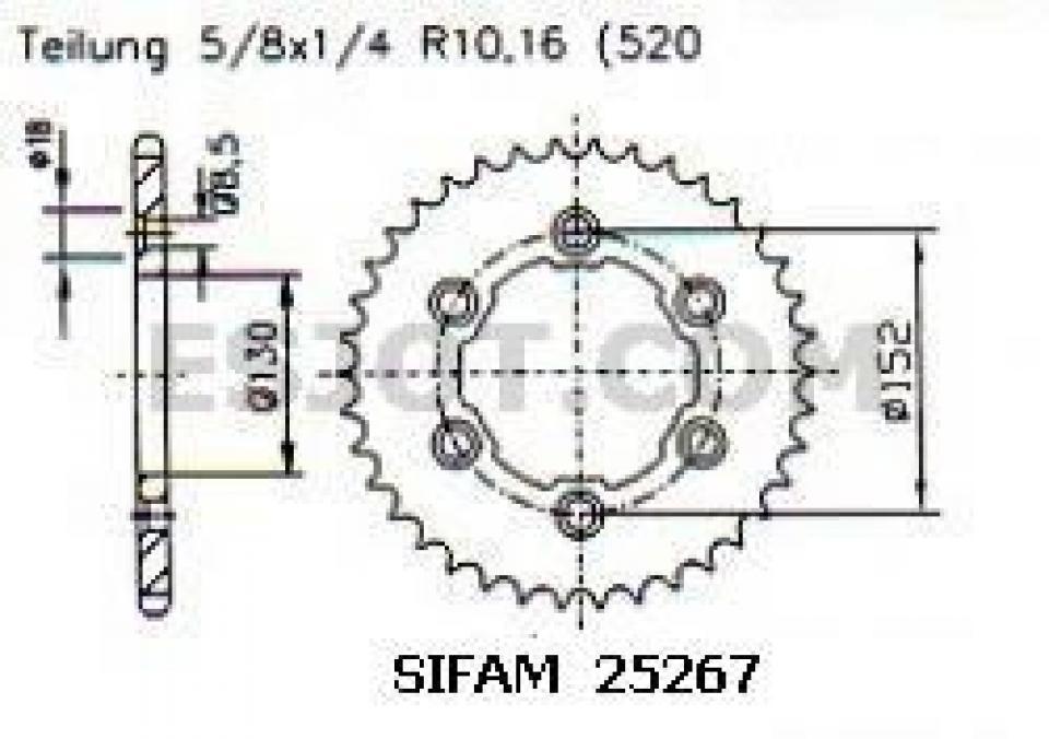 Couronne de transmission pour  