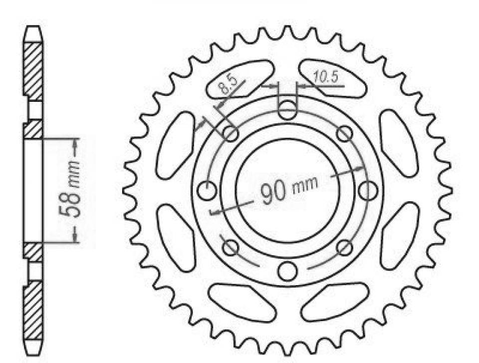 Couronne de transmission Esjot pour Moto BRIXTON 125 CROSSFIRE XS 2020 à 2023 Neuf