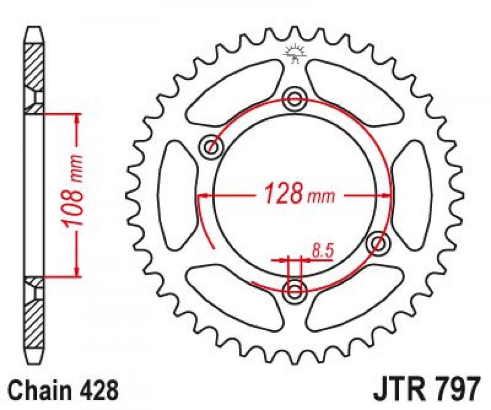 photo piece : Couronne de transmission->Suzuki Dr-Z Petites Roues