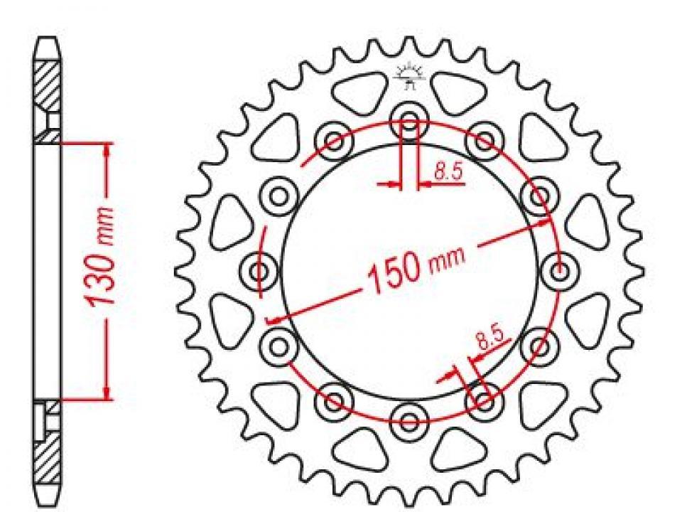 Couronne de transmission Esjot pour Moto Yamaha 250 YZ 2002 à 2004 Neuf