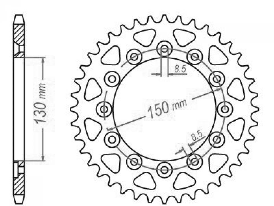 Couronne de transmission Esjot pour Moto Yamaha 400 Wr-F 1999 à 2002 Neuf