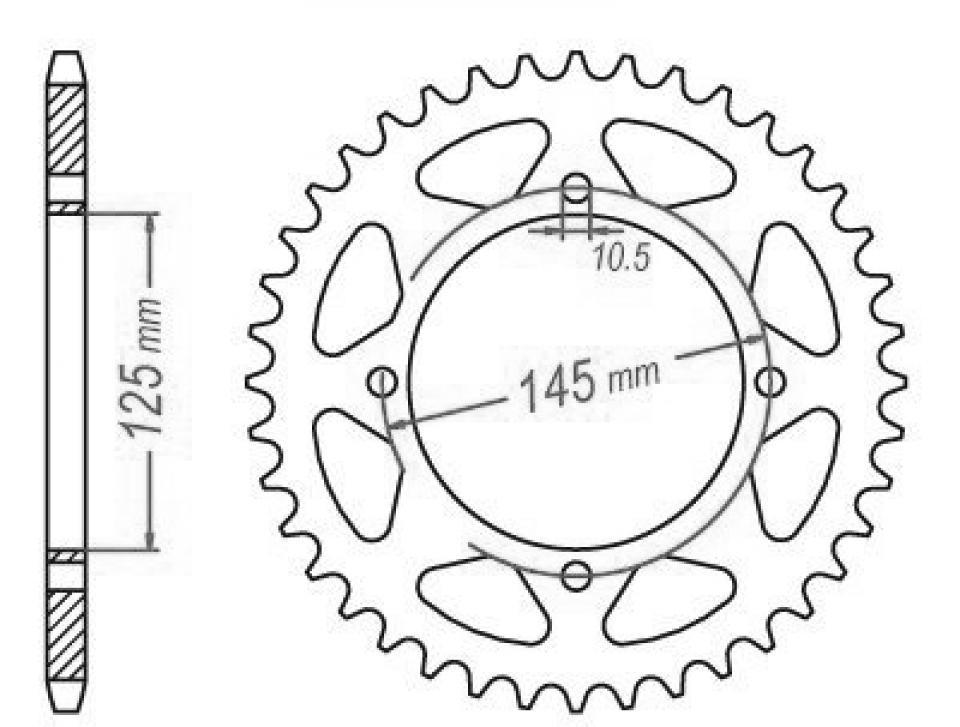 Couronne de transmission Esjot pour Moto MZ 660 Baghira 1998 à 2005 Neuf