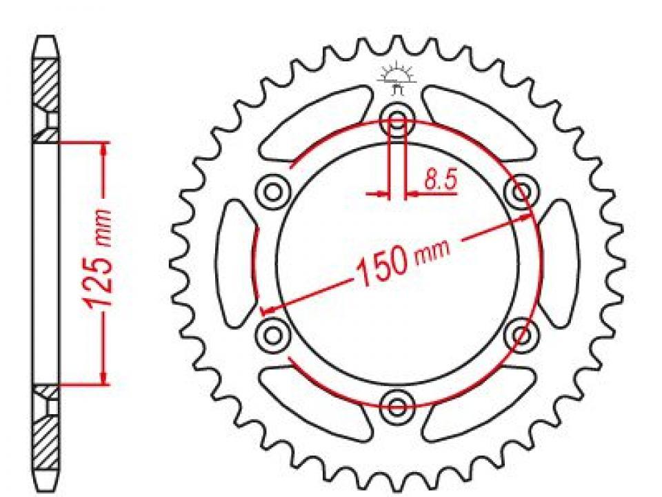 Couronne de transmission Esjot pour Moto Gas gas 250 EC-F 2021 à 2023 Neuf