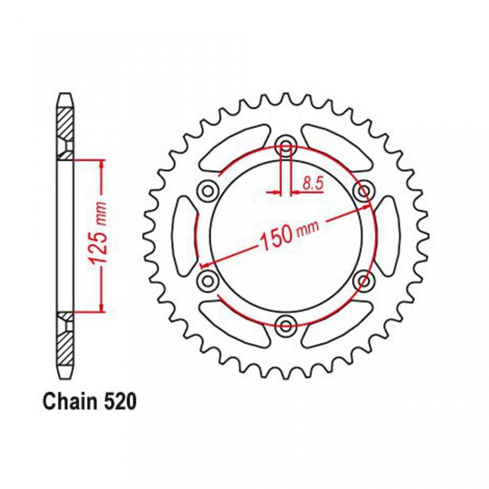 Couronne de transmission Esjot pour Moto Husqvarna 350 Fc 4T 2020 à 2023 Neuf