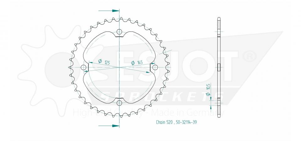 Couronne de transmission pour  