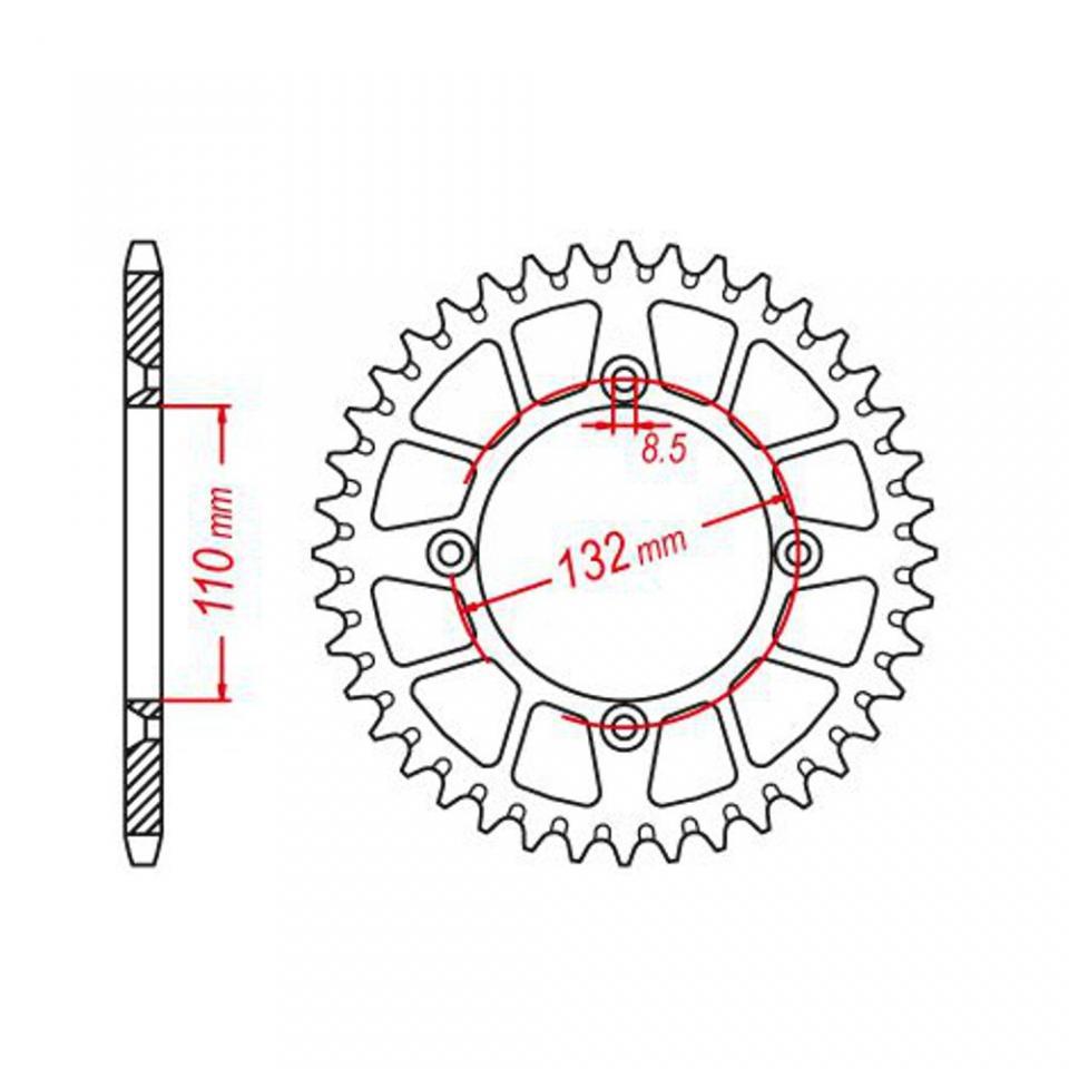 Couronne de transmission Esjot pour Moto Husqvarna 85 Tc Petites Roues 2014 à 2019 Neuf