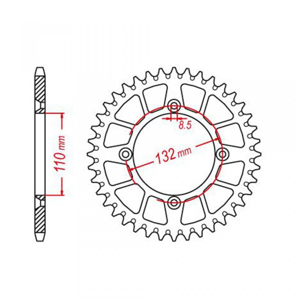 Couronne de transmission Esjot pour moto KTM 85 Sx 2003 à 2019 46 dents pas 428