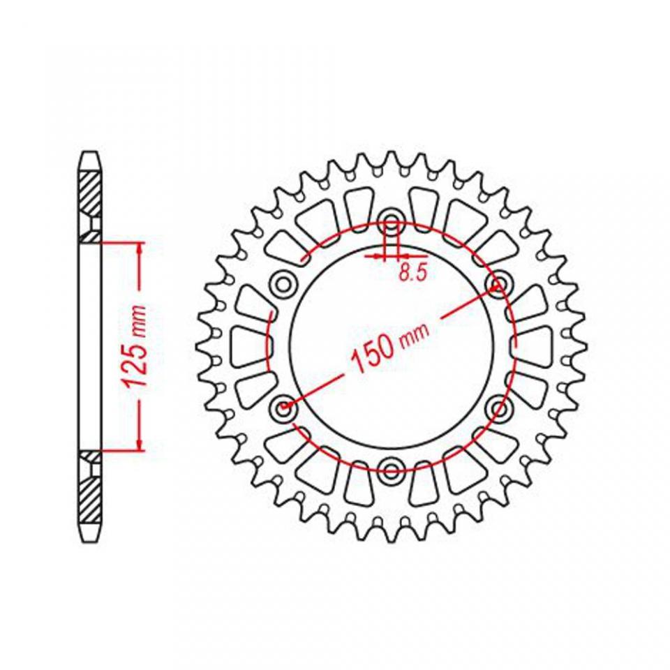 Couronne de transmission Esjot pour Moto KTM 625 SMC 2003 à 2007 Neuf