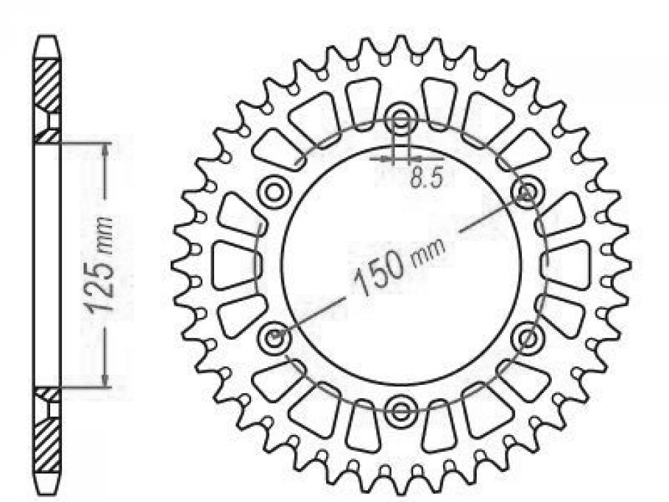 Couronne de transmission Esjot pour Moto KTM 250 Exc-F 4T 2020 à 2022 Neuf