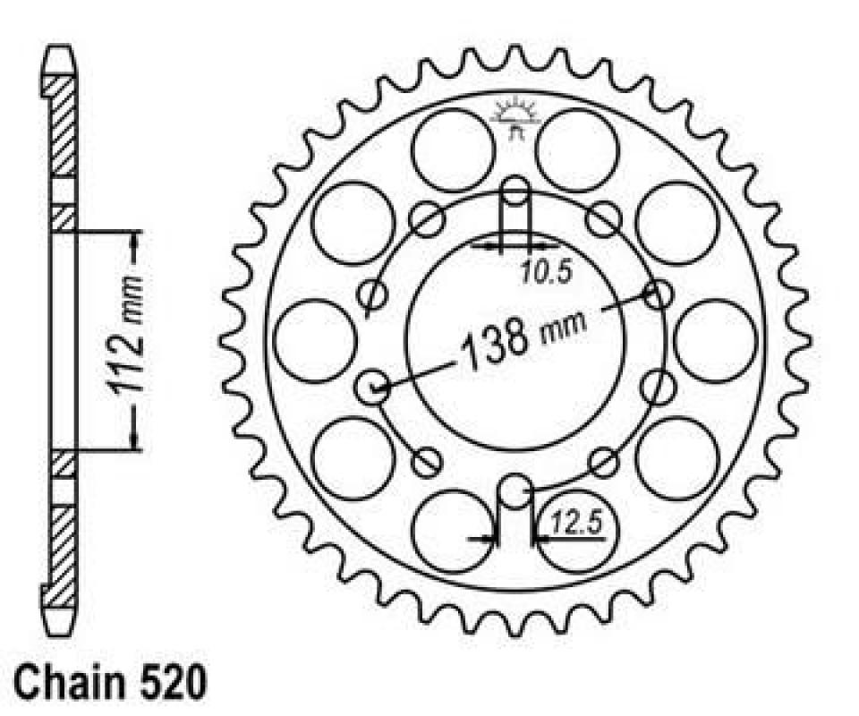 Couronne de transmission pour Honda X-Adv