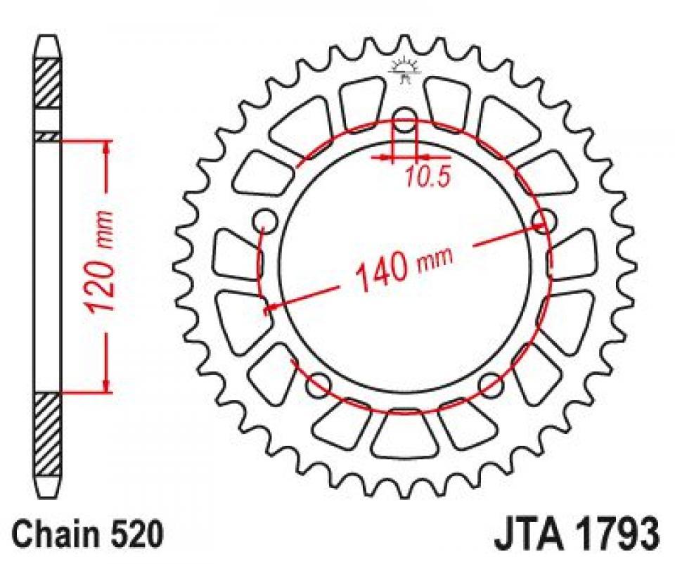 Couronne de transmission Sifam pour Moto Neuf