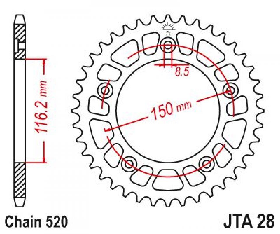 Couronne de transmission Sifam pour Moto Neuf