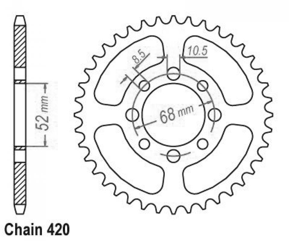 Couronne de transmission Sifam pour Moto Neuf