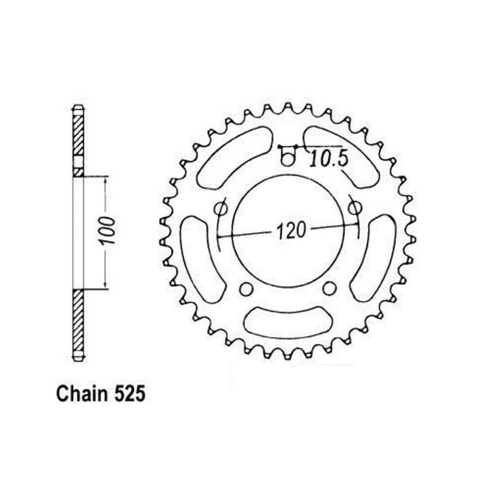 Couronne de transmission Sifam pour Moto Aprilia 1000 RSV Tuono R Factory 2006 à 2011 Neuf