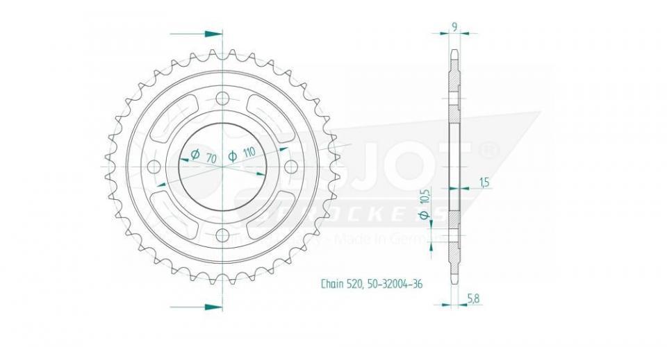 Couronne de transmission pour  