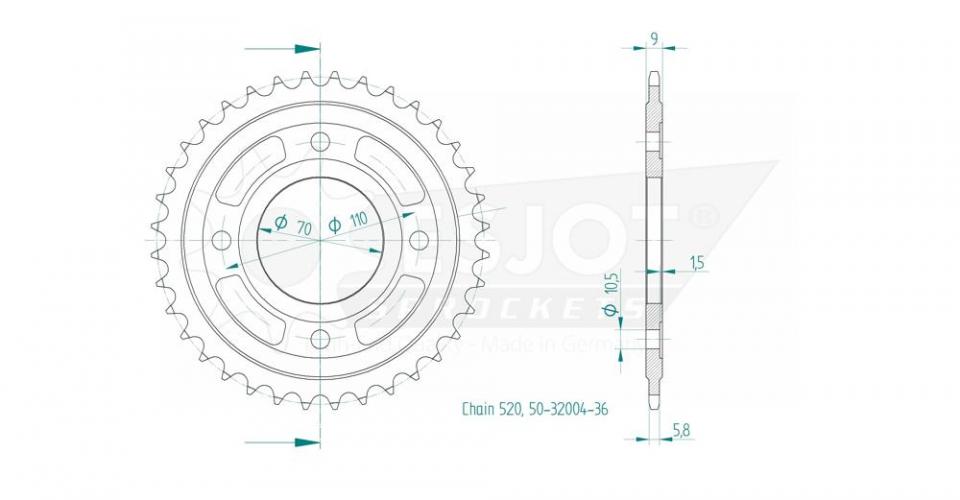 Couronne de transmission Sifam pour Moto Neuf