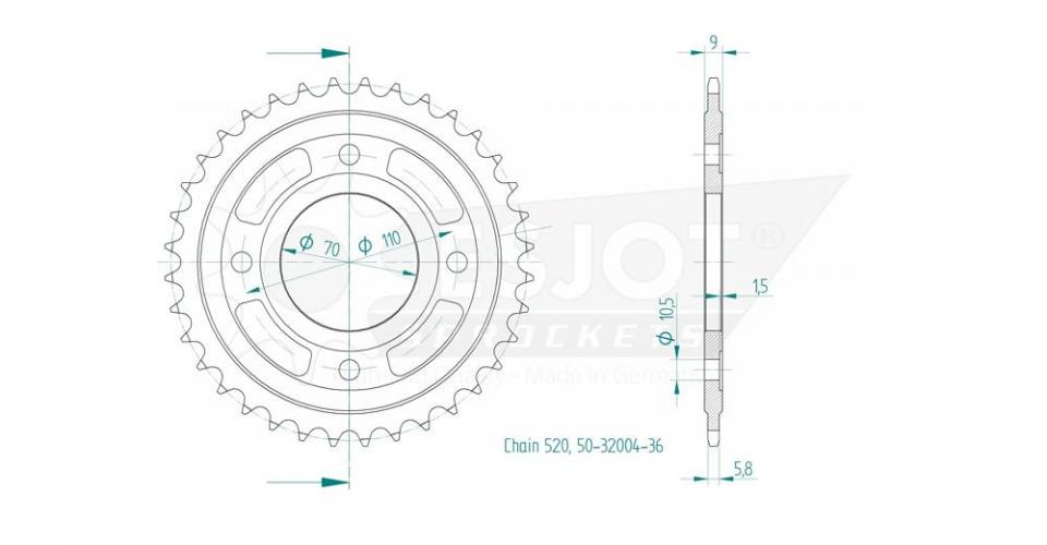 Couronne de transmission Sifam pour Moto Neuf
