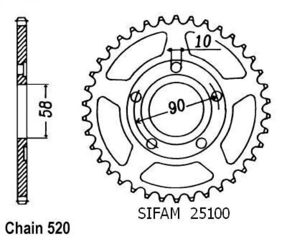 Couronne de transmission pour Honda CRM R