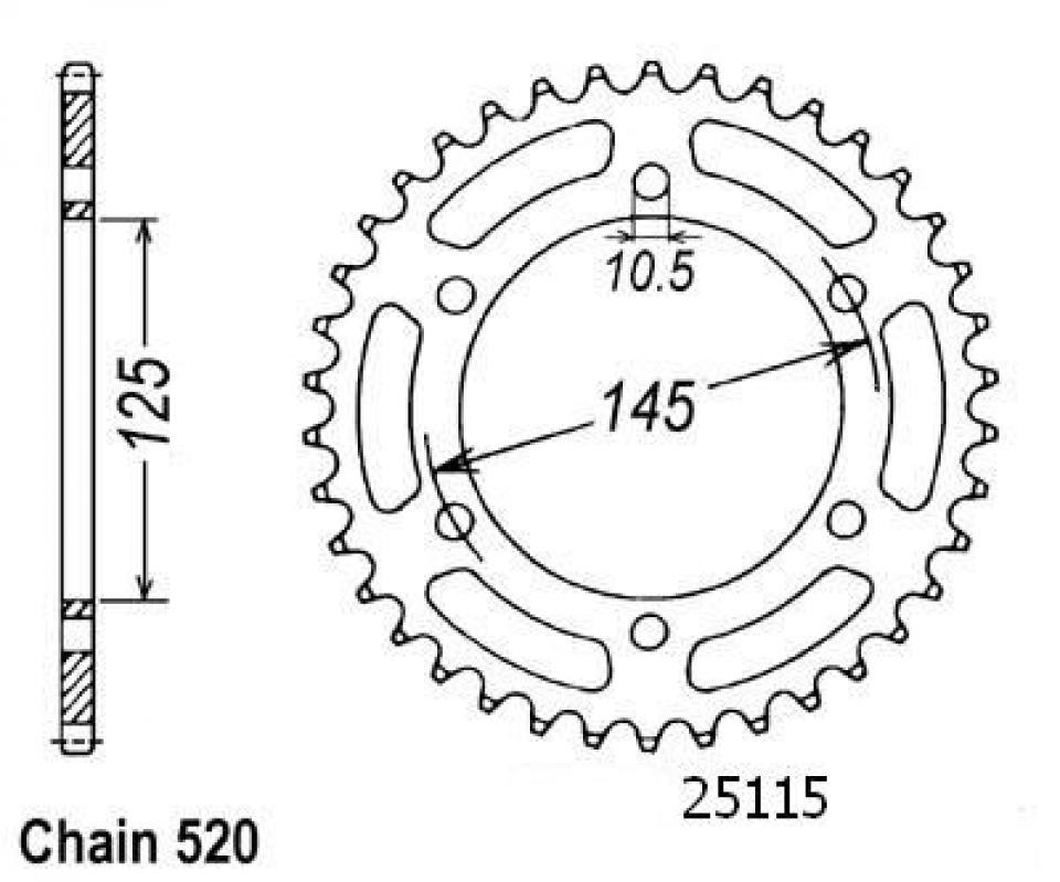 Couronne de transmission pour Yamaha XTZ Super tenere