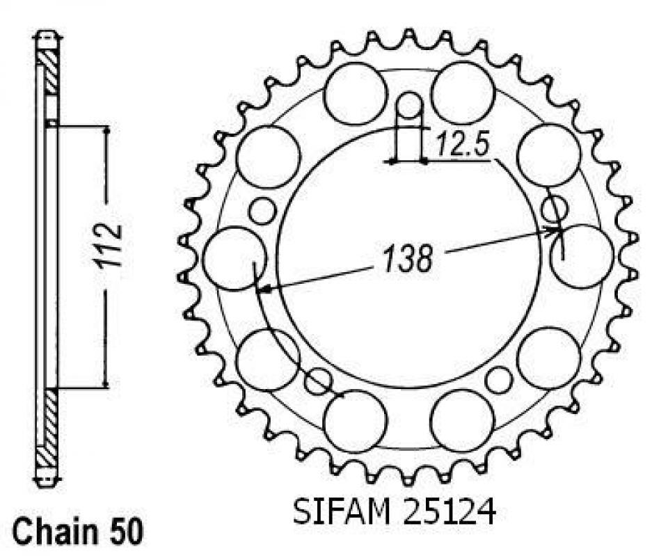 Couronne de transmission pour Honda Cbr Xx