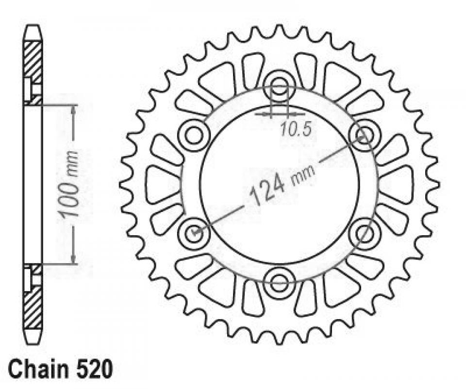 Couronne de transmission Sifam pour Moto Ducati 750 Monster 1996 à 1998 Neuf