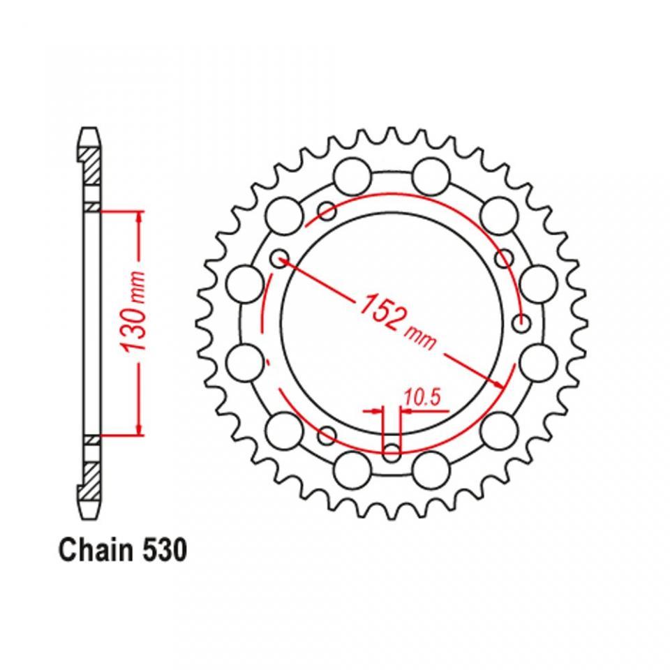 Couronne transmission Sifam pour moto Cagiva 750 Elefant 1993 à 1998 46 dts P530
